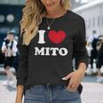 I Love Mito ミト大好き 長袖Tシャツ 彼女への贈り物