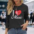 I Love Music D001-0095A 長袖Tシャツ 彼女への贈り物