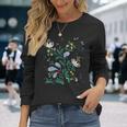 Magic Fish ファニー フィッシング フローラル ヴィンテージ ウクライナ ヴィシバンカ 長袖Tシャツ 彼女への贈り物
