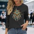 Native Heritage Month 誇り高きネイティブアメリカンのクマの爪 長袖Tシャツ 彼女への贈り物