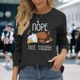 Nope Not Todayleeping American Bald Eagle Nap Early Bird 長袖Tシャツ 彼女への贈り物