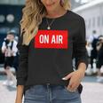 On Air レトロ Dj マイク ポッドキャスト ヴィンテージ バイブ ギフト 長袖Tシャツ 彼女への贈り物