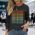 Phish And Chips ファニーハッカー フィッシングコンピュータハッカー 長袖Tシャツ 彼女への贈り物