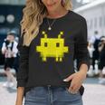 Pixel Gamer Clawd Claude Code Gaming レトロ コーディング ユーモア 長袖Tシャツ 彼女への贈り物