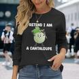 Pretend I Am A Cantaloupe メロン コスチューム マスクメロン 長袖Tシャツ 彼女への贈り物