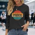 Prince 名称 レトロ・ヴィンテージ・サンセット 限定版 長袖Tシャツ 彼女への贈り物