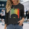 Retro Chicago Intage Chicago Bean Cloud Gate 長袖Tシャツ 彼女への贈り物