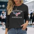 Rogue America ユーズド加工 アメリカ国旗 イーグル 長袖Tシャツ 彼女への贈り物