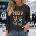 Hiss Rocktars 猫と子猫 長袖Tシャツ 彼女への贈り物