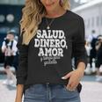 Salud Dinero Amor Y Tiempo Para Gastarlo 長袖Tシャツ 彼女への贈り物