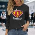 Super Dad Happy Father's Day Best Father 長袖Tシャツ 彼女への贈り物