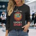 This Is My Lucky 日本のだるま人形 長袖Tシャツ 彼女への贈り物