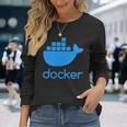 Twoided Docker ソフトウェアプログラミングと開発 長袖Tシャツ 彼女への贈り物