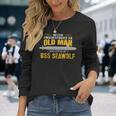 Ussシーウルフssn-21サブマリン 長袖tシャツ 長袖Tシャツ 彼女への贈り物