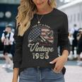 Vintage 1956 愛国的なイーグル、70歳の誕生日、アメリカ国旗 長袖Tシャツ 彼女への贈り物