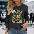 Worlds Best カエルキャッチキャッチャー ハンティングコレクター 長袖Tシャツ 彼女への贈り物