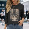 Y2k Hip Hop Fashionヒップホップ メンズ レディース ストリートウェア レトロホラー モンスター タコ 長袖Tシャツ 彼女への贈り物