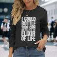 あなたの精子を瓶詰めして人生の万能薬として売ってもいいよ 長袖Tシャツ 彼女への贈り物