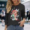 かわいいグラフィック「I Am A Rich Man」 長袖Tシャツ 彼女への贈り物