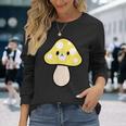 かわいい黄色のキノコ 長袖Tシャツ 彼女への贈り物