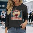 すべての敵から憲法を守る 愛国的な自由 長袖Tシャツ 彼女への贈り物