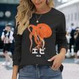 たこ エビ イカ 海洋生物 矛盾 おもしろ イラスト かわいい 面白い ネタ 画像 長袖Tシャツ 彼女への贈り物