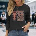 なぜ顔が長いのか Why The Long Face 長袖Tシャツ 彼女への贈り物