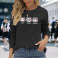 びーえするるる【Bsテレ東公式】見ざる 言わざるる 聞かざるるるtシャツ（ブラック） 長袖Tシャツ 彼女への贈り物