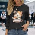 わがまま猫 寿司ねこ ラーメン好き かわいい おもしろ マンガ 長袖tシャツ 長袖Tシャツ 彼女への贈り物