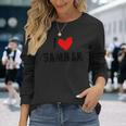 アイ・ラブ・サンバー 長袖Tシャツ 彼女への贈り物
