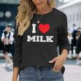 アイ・ラブ・ミルク 長袖Tシャツ 彼女への贈り物