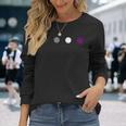 アセクシャルフラッグカラー Lgbtq Ace ジェンダープライド アロアスの格言 長袖Tシャツ 彼女への贈り物