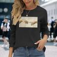アダム・ミケランジェロによる創造 美術史 長袖Tシャツ 彼女への贈り物