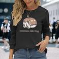 アメフクラガエル おもしろ ゆるかわ かわいい ギフト 理系 カエル 長袖Tシャツ 彼女への贈り物