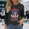 アメリカ We Love Dogs ダルメシアン犬とビール 独立記念日 長袖Tシャツ 彼女への贈り物