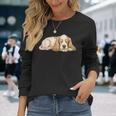アメリカン・コッカー・スパニエル シンプルデザイン 長袖Tシャツ 彼女への贈り物