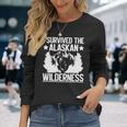 アラスカの荒野を生き延びたアラスカ 長袖tシャツ 長袖Tシャツ 彼女への贈り物