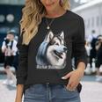 アラスカン・マラミュート犬 長袖Tシャツ 彼女への贈り物