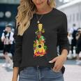 アロハ ハワイアン アイランド ウクレレ フラワー アロハ ハワイ 長袖Tシャツ 彼女への贈り物