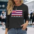 アロハのハワイ州旗 長袖Tシャツ 彼女への贈り物