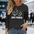 アームパワー アームレスリング ファニー アームレスリング アームレスラー 長袖Tシャツ 彼女への贈り物