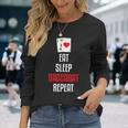 イート・スリープ・バカラ・リピート-バカラは私のゲームカードゲーム 長袖Tシャツ 彼女への贈り物