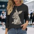 ウサギの大麻 長袖Tシャツ 彼女への贈り物