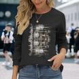 エンジンピストン断面背景 長袖Tシャツ 彼女への贈り物