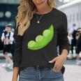エンドウ豆のさや 長袖Tシャツ 彼女への贈り物