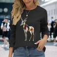 オリックス 動物 モチーフ イラスト オリックス 長袖Tシャツ 彼女への贈り物