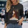 オーギュスト・ルノワール マドモアゼル・ダンヴェールの肖像 長袖Tシャツ 彼女への贈り物