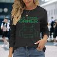 オールドビンテージスクールゲーマー-レトロスペースエイリアンインベーダー 長袖Tシャツ 彼女への贈り物