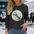 カラフル レトロ カマキリ 昆虫 ヴィンテージ デザイン 長袖Tシャツ 彼女への贈り物