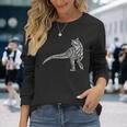カルノタウルス 恐竜 ディノサワ 肉食恐竜 長袖Tシャツ 彼女への贈り物